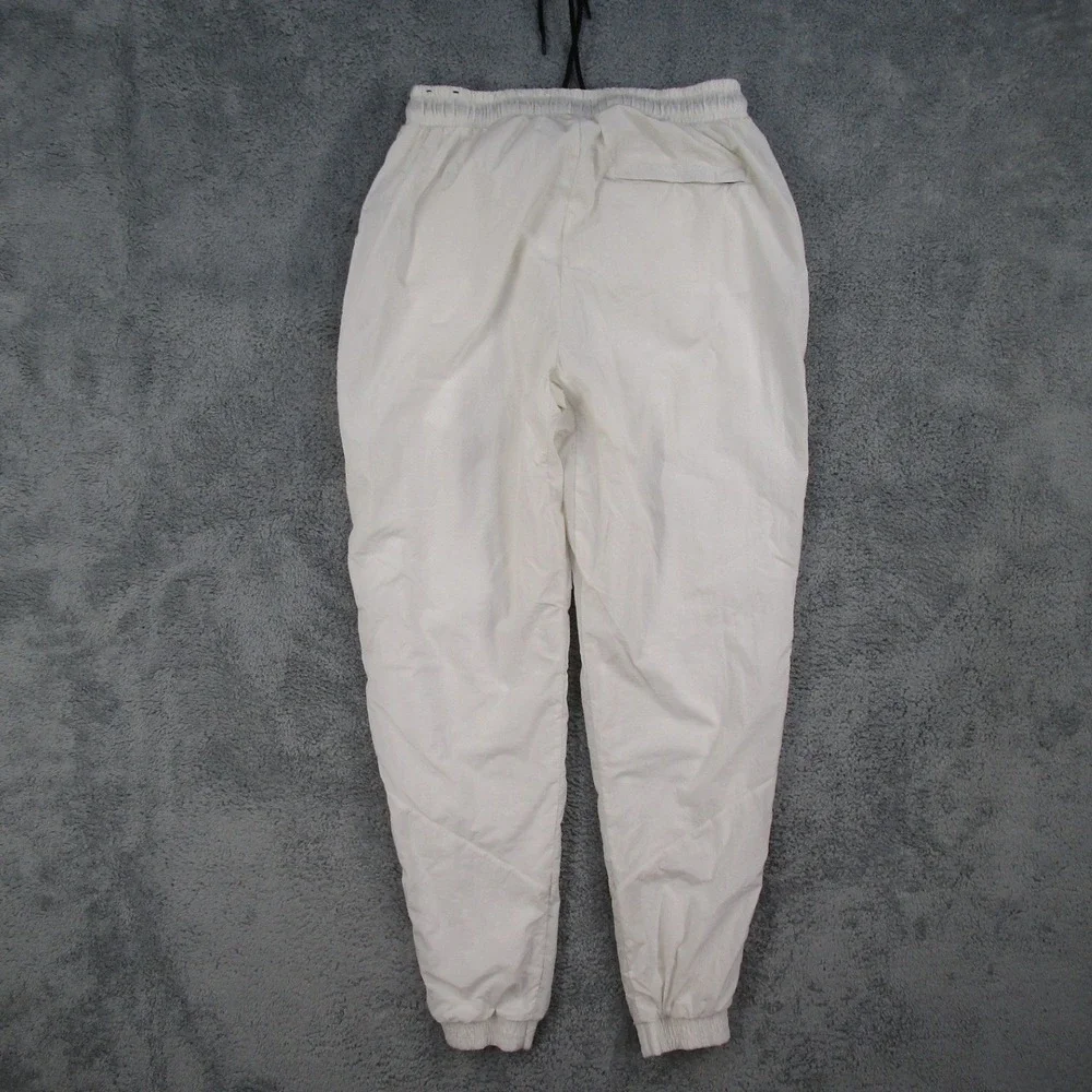 Jordan Mens White Black Striped Nylon Windbreaker Track Pants AQ2686-100 Large